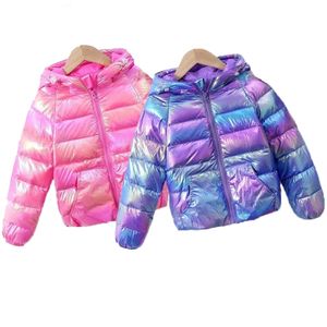 Girls Down Jacket Baby Girls Boys Snowsuit Jackets Autumn Children Clothing 2-8 Years Fashion Kids Hooded Down Outerwear Coats 211023