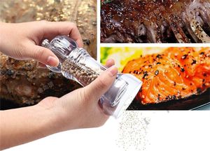 Moedor de sal de pimenta transparente de fábrica - Moinho de acrílico inclui mecanismo de precisão e ferramenta de cozinha de grãos de pimenta premium