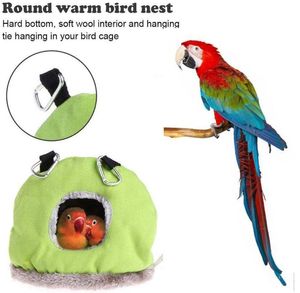 Warm Bird Bed House Hut Hanging Cage Plush Birds For Hamster Parrot Cages225K