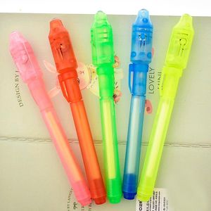 Evidenziatori 4 pz/lotto Magia Creativa Luce UV Ricarica Bianca Penna Inchiostro Invisibile Colore Casuale Per Materiale Scolastico Per Bambini