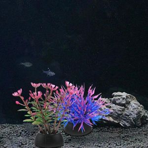 Decorações ecológicas 10 peças lindas plantas aquáticas ornamento de aquário inofensivo falso realista para decoração