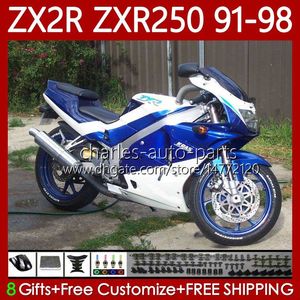 98 Kawasaki al por mayor-Blanco Azul Failings para Kawasaki Ninja ZXR ZX2R ZXR250 ZX R R R250 ZXR NO ZX R250 ZX R Bodys