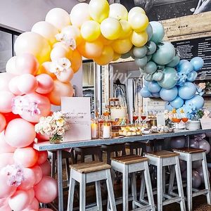 Vente en gros 10 pouces 100pcs / set macaron pastel bonbon ballon grand pastel ballons ronds de mariage déco anniversaire globos ballons latex hélium c0124