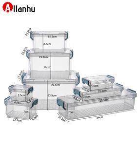 Best Selling Reusable Multi Size Desktop Transparent Storage Boxes Set Plastic Storage Boxes & Bins wjy954