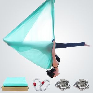 PRIOR FITNESS 8.2 Meters Yoga Hammock set Anti Gravity Yoga accessories Aerial Swing Trapeze Traction Device Fitness Q0219