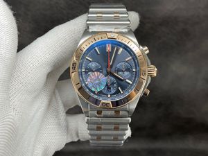 Men mechaniczny zegarek chronografu TF z 7750 automatyczny ruch uzwojenia podwójny szafir kryształowy szklany ratchet Bezel 904 STAL PASE