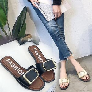 Fashion Women Flat Slippers Ladies Casual Sandals Classics Slides Summer Outside Flat With Shoes Dropshipping 30#1030