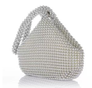 HBP Golden Diamond Evening Chic Pearl Round Shoulder Bags for Women 2020 New Handbags Wedding Party Clutch Purse Qq002