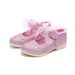 Sneakers SKOEX Girl's Party Wedding Flower Girl Princess Shoes Children Sparkle Bows Mary Jane Flat Dress For Toddler/Little Kid