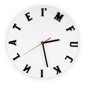 Wall Clocks 1Piece Personality Funny Present Mature Sweary I'm F#*kin Late Clock Modern Decorative Home Decor