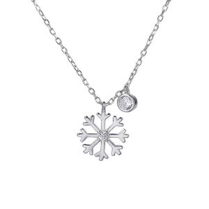 Custom mode vacker 925 sier smycken jul snö sier smycken enkelt halsband