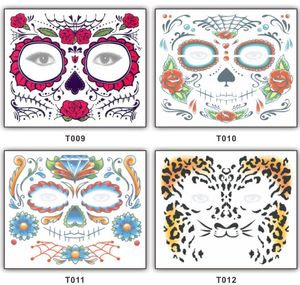 8 styles Halloween Party Tattoos Disposable Eyeshadow Sticker Magic Eye Face Lace Style Waterproof Temporary Tattoo For Beauty Makup Stage