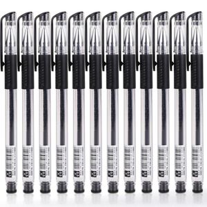 Gelstifte 12 Stück Lot Deli Stift 0,5 mm Schwarz Rot Blau Tinte Marker Werbe Student Schreiben Schreibwaren Schule Bürobedarf Unterschrift