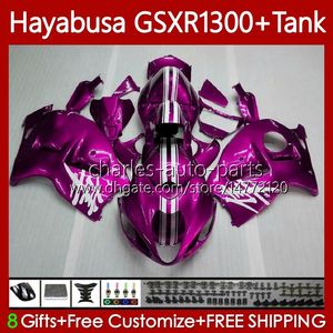 Hayabusa GSXR用OEMボディ+タンクGSXR 1300CC GSXR-1300 1300 CC 1996 2007 7479697 98 99 00 01 GSX R1300 02 03 04 05 06 05 06 05 06 05 06 07フェアリングキット光沢のあるローズ