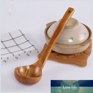 Japonês maciço sopa de madeira ladle longo alça quente pote colher cozinha cozinhar utensílio portátil durável durável alta qualidade