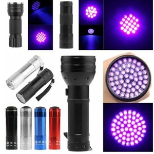 Portable 9 LED UV Light Flashlight Hiking Torchlight Aluminium Alloy Money Detecting Lights