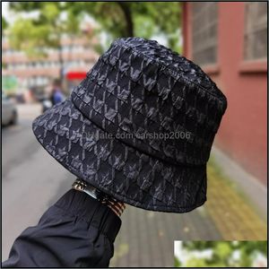 Caps Hats, Scarves & Gloves Aessoriesfemale Fisherman Hat Retro Pleated Sun Women Outdoor Sunscreen Materials Fashion Travel Wide Brim Hats