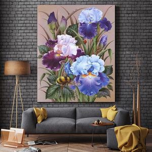 DIY colorings pictures by numbers with flowers picture drawing Relief painting by numbers framed Home