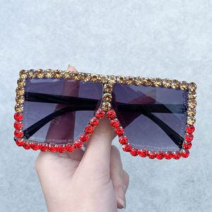 12 Colors Luxury Kids Sunglasses Big Square Frame With Rhinestones Shining Eyewear Cool Boys And Girls Fashion Glasses