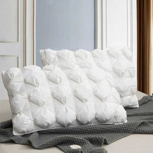 Peter Khanun 48 74cm Luxury 3D Style Rectangle White Goose Feather Down Down-Profof 100％Cottone Bedding Pillow 063 210831259H