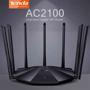 Tenda AC23 Dual Band Gigabit WiFi AC2100 Router IPV6 Home Coverage Wireless X4MU MIMO VPN Support Devices Chinese Version