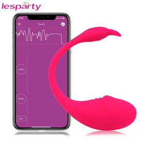 Giocattoli del sesso Vibratore del dildo di Bluetooth per le donne APP senza fili Telecomando Vibratore Indossare mutandine vibranti Giocattoli per coppia Sex Shopp0804