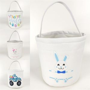 Durevoli piccole borse di stoffa di Pasqua 23 * 25cm Multi colore motivo decorativo tela secchio coniglio cartone animato bambino sacchetti moda 9 8yp G2