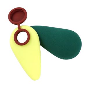 3.9'''Avacado fumar tubos de óleo de queima de óleo de silicone bongs plataformas 101 * 54mm com tigela de vidro portátil inquebrável