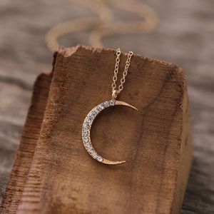 Pendant Necklaces Golden Star Necklace Fashion Women's Moon Sun Jewelry Ladies Simple Pentagram GiftPendant