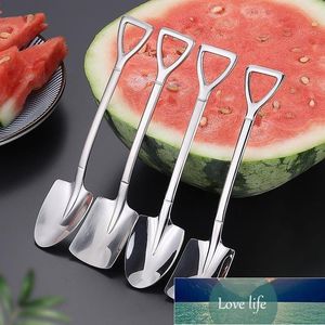 4PCS Creative Spoon Coffee Spoon Cutlery Set Stainless Steel Retro Shovel Ice Cream Tea Spoon Fashion Tableware Factory price expert design Quality