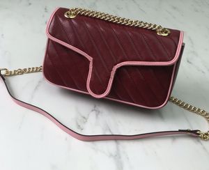 Torebki Cross Body Damskie Torby Pokrywa Torebka Moda Top Leather Skórzane Proste Ramię Pasek Crossbody List Zig Zag Kody Serial Messenger Torba z pudełkiem GB101