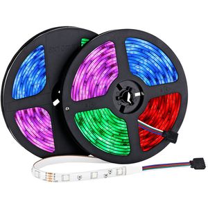 LED Light Strips Bluetooth WiFi Controlador Flexível RGB 2835 5050 Decoração Luminária Luminária luzes de luzes luminosas para quarto 5m / 10m / 15m / 20m D2.0