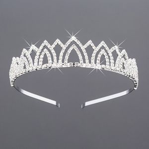 Meninas Coroas com Rhissontos Jóias de Casamento Headpieces Bridal Festa de Aniversário Desempenho de Desempenho Tiaras de Cristal Tiaras FK-004