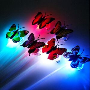 Novo colorido Butterfly Luminous trançado LED Light Flash Fiber-Optic Stand Stand Goods Fonte Concert Boost Props Led Rave Toy