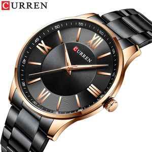 Curren New 2020 Orologi da uomo al quarzo moda classica con orologio da polso da lavoro in acciaio inossidabile Relogio Masculino Q0524