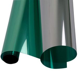 Adesivi per finestre 60cmx4m Pellicola per vetro termoisolante Autoadesiva Prospettiva unidirezionale Effetto riflesso argento Anti-UV Durevole Macchiato