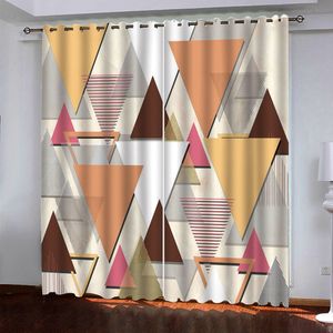 3D Curtain Window Simple and modern Curtains For Living Room Bedroom Modern Printing Blackout Drapes