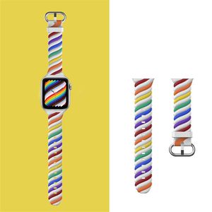 Two-tone Braided Silicone Strap for Apple Watch Colorful Sport Bracelet 38mm 40mm iwatch Band Series 6 SE 5 4 3 2