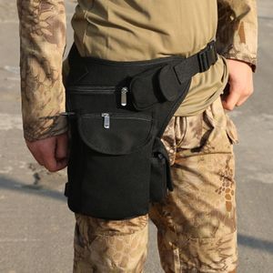 Przyjazd Mężczyźni Płótno Drop Torby Torby Leg Pack Torba Mężczyźni Pas Rowerów i Motocykl Kobiety Pieniądze Pack Pack Unisex Praca Czarny Pakiet 210708