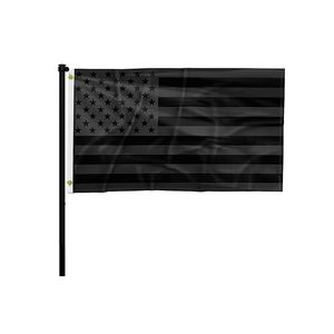 Toda a bandeira americana negra 3x5ft bandeiras 100d banners de poliéster indoor ao ar livre cor vívida alta qualidade com dois ilhós de latão