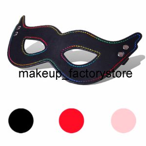 Massage Leather Blindfold Adult Games BDSM Flirt Sex Toy For Women Men Cosplay Sexy Face Eye Mask Sleeping Masquerade Party Club Cosplay