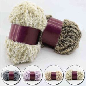 1 pc 100g fios faux peles mohair lã cashmere fios inverno para confecção de mão diy confecção de crochet sweater lenço roupas lenço chapéu fio y211129