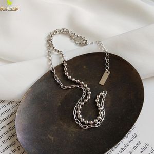 Flyleaf Asymmetry Beach Choker Choker Ожерелье 100% 925 Стерлинговое Серебро Короткое ожерелье для Женщин Изящные Ювелирные Изделия Мода Дизайнер Q0531