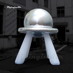 Stage Decor Lighting Inflatable UFO Model 3m Led Airblown Alien Spacecraft With Color Changing Light For Nightclub And Concert Decoration