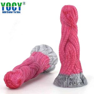 NXY Dildos Anal Toys Liquid Silicone Simulated Snake Plug for Men and Women Dilator Private Masturbation Penis Stick Massage Products 0225