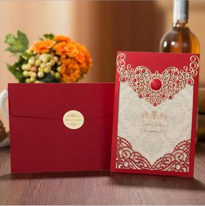 Приветствующие открытки 30STES LASER CUT Приглашения роскошные алмазные блеск дизайн свадебной душевой приглашение с взаимодействием innerenvelope b