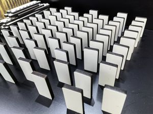 Großhandel! Sublimations-Domino-Sets aus Holz, weiß, blanko, sublimierte quadratische Spielzeug-Wärmeübertragungsboxen A12
