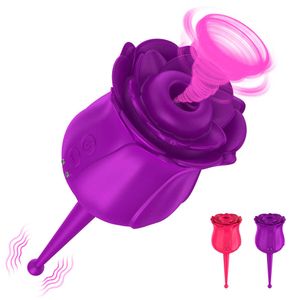 Массажные предметы VAGINA Nipple Sucker Cliatoris стимуляция интимных товаров формы розы мощный пероральный лизать сосать вибратор сексуальные игрушки для женщин