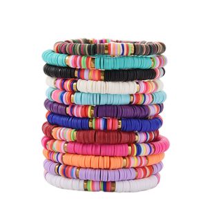 Pulsera Joyería Strands Hecho a mano al por mayor Color Soft Pottery Beach Bohemian pulseras para las mujeres