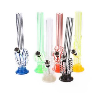 Plastic Acrylic Hookahs Bong Smoking Water Pipe Tobacco Herb Cigarette Filter Hand Pipes MM Shisha Tool Accessories Bubbler
